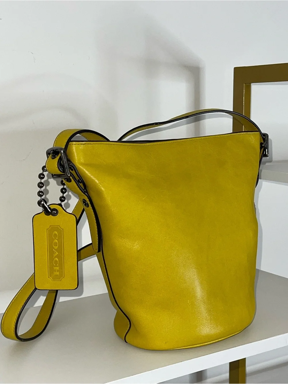 Coach Mini Duffle Yellow Bleeker Tote Handbag
